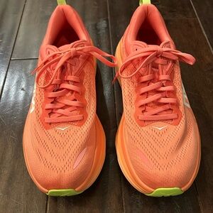 Hoka Vibrant Orange Athletic Sneakers US 9.5B